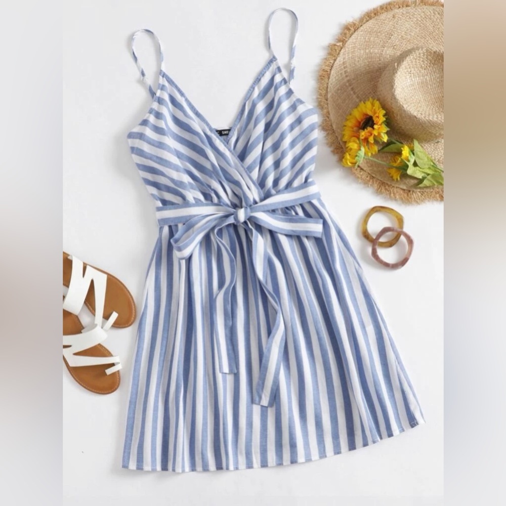 Blue & White Summer dress 4X